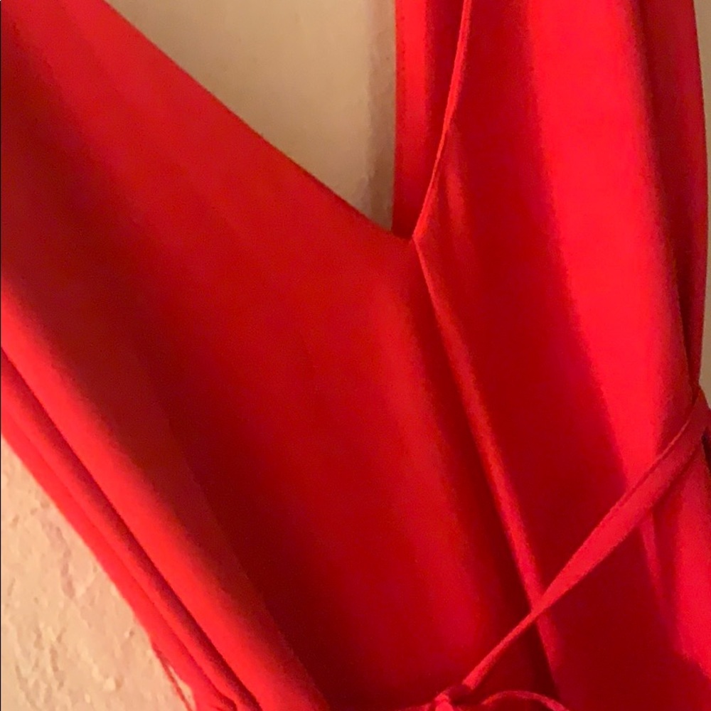 Red Topshop Midi Dress